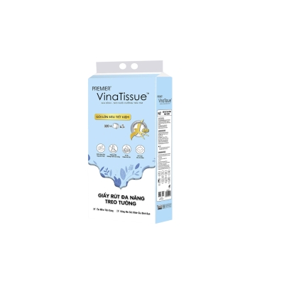 Giấy Rút Đa Năng Treo Tường PREMIER VinaTissue 320 Tờ x 4 Lớp