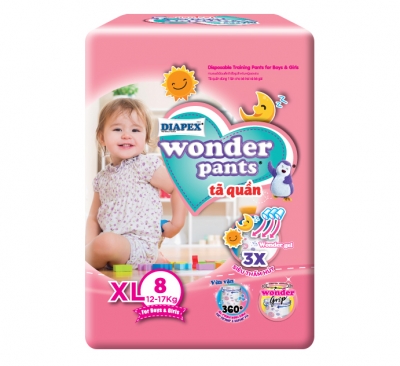 Tã Quần Diapex Wonder Pants (Size XL gói trung)