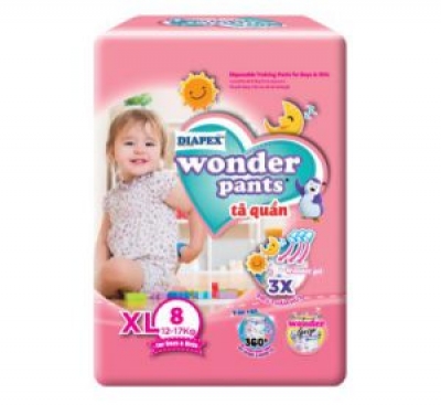 Tã Quần Diapex Wonder Pants (Size XL gói nhỏ)